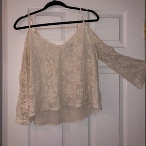 Off the shoulder knit blouse